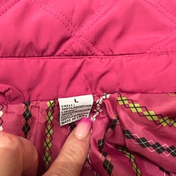 Women’s pink quilted vest size L - Picture 6 of 7